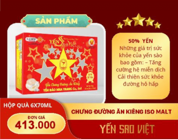 Chưng đường ăn kiêng ISO MALT Hộp quà 6x70ML