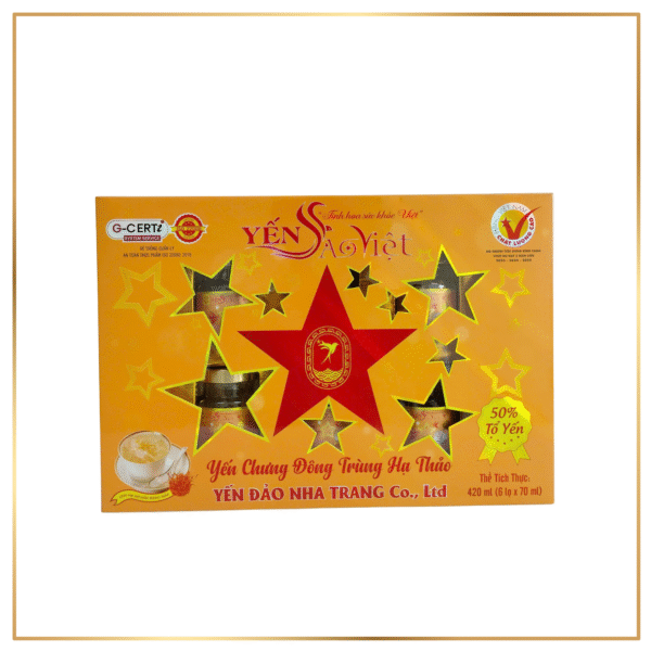 Yến sao việt chưng đông trùng hạ thảo Hộp quà 6x70ML