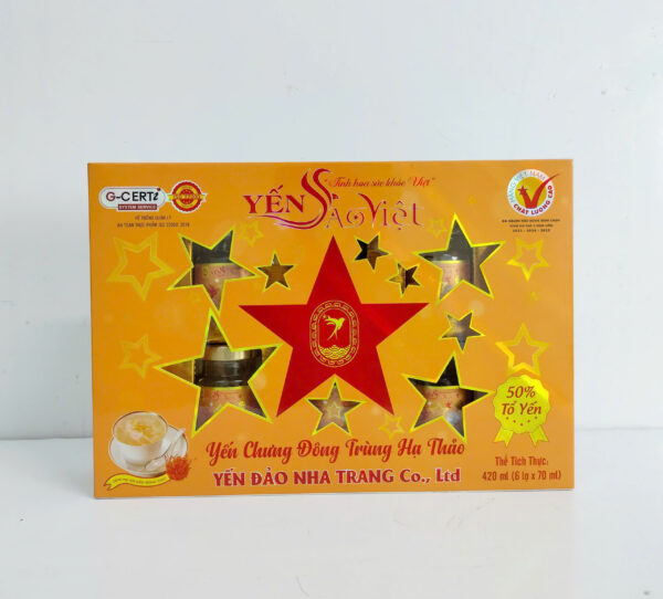 Yến chưng đường phèn hàm lượng 50% Yến hộp quà (6 hũ x 70ml) - Hình ảnh 2